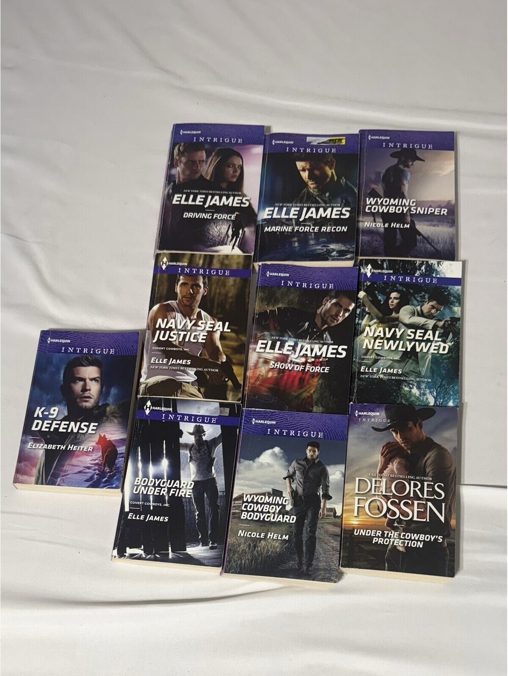 Harlequin Intrigue Lot of 10 Unique Paperback Books Mystery Crime